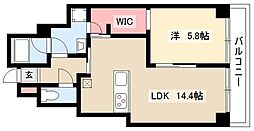 ウーリィパレス大森 3階1LDKの間取り