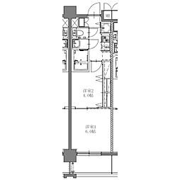 S-RESIDENCE上社aureate 1階2Kの間取り