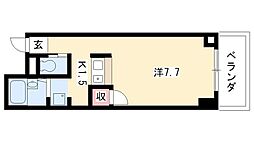 グランステージ千種 4階ワンルームの間取り