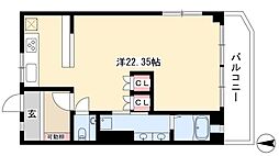 サンシャインマンション 5階ワンルームの間取り