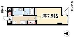 SALT515 3階1Kの間取り