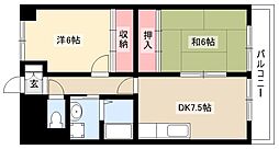 ヴィラジュリア 1階2LDKの間取り