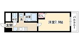 MGファースト 2階1Kの間取り