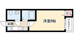 シェモア千種公園 1階1Kの間取り