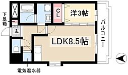 エポラール白壁 4階1LDKの間取り