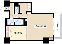 プレミアムコート葵 5階1LDKの間取り