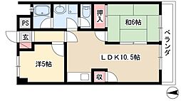 中町田ビル 2LDKの間取図画像