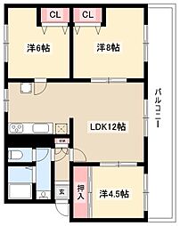 亀の井ハイツ 3階