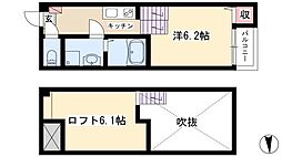 Charme新守山 1階1Kの間取り