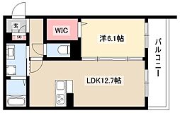 E-smile榎 1LDKの間取図画像