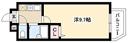 シテイライフ池下 1Kの間取図画像