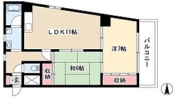 ラメゾンエスト 2LDKの間取図画像