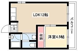 タマキビル 1LDKの間取図画像