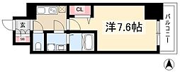 エスリード葵桜通り 1Kの間取図画像