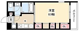 リブリlamilonga 1Kの間取図画像