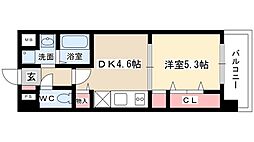 フォレスト9 1DKの間取図画像