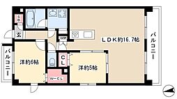 MOTTI3 2LDKの間取図画像