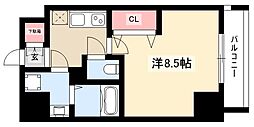 RESIDENCIA泉 1Kの間取図画像