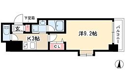 ラッフル千早 1Kの間取図画像