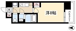 エスリード栄イーストスクエア 1Kの間取図画像