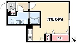 BRANCHE覚王山 ワンルームの間取図画像