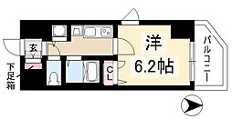 プレサンス泉シティアーク 1Kの間取図画像