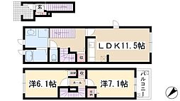 アネックスパークハイツ 2LDKの間取図画像