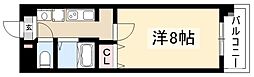 マーヴェラス自由が丘 1Kの間取図画像