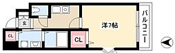 プロムナード天子田 1Kの間取図画像