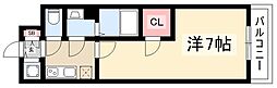 エスリード新栄グランラグジェ 1Kの間取図画像