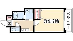 音羽壱番館ISSHA 1Kの間取図画像