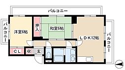 グランドメゾン天子田 2LDKの間取図画像