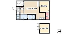 グレイス鶴舞 1LDKの間取図画像