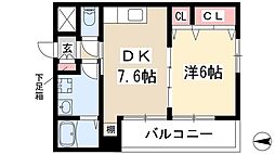 ガーディアン白金 1DKの間取図画像