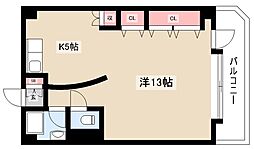 ハイネス四ツ谷 ワンルームの間取図画像