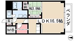 チサンマンション一社 1SLKの間取図画像