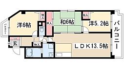ビルド延珠 3LDKの間取図画像