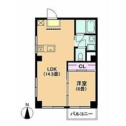 ソレイユ大曽根 1LDKの間取図画像