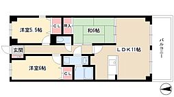 覚王山センタービル 3LDKの間取図画像