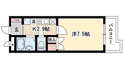 ベラ藤見ヶ丘 1Kの間取図画像