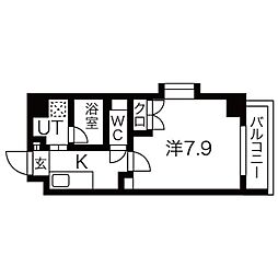 シテイライフ望が丘 1Kの間取図画像