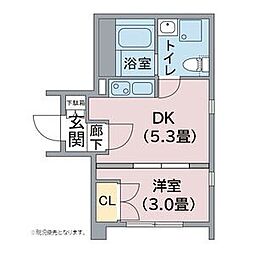 アーバン栄 1DKの間取図画像