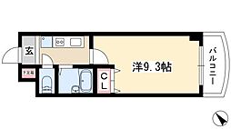 セレス星が丘 1Kの間取図画像