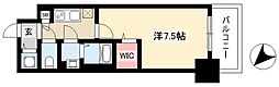 エスリード新栄プライム 1Kの間取図画像