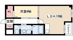 パークアベニュー東山 1LDKの間取図画像