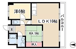 アクセスヒル 2LDKの間取図画像