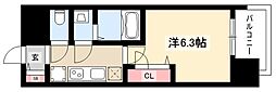 メイクス矢場町2 1Kの間取図画像