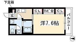 DoubleTree御器所 1Kの間取図画像