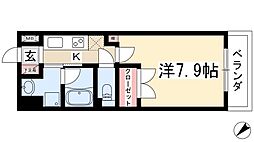 シテイライフ望が丘 1Kの間取図画像