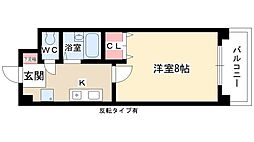 グランメール一社 1Kの間取図画像